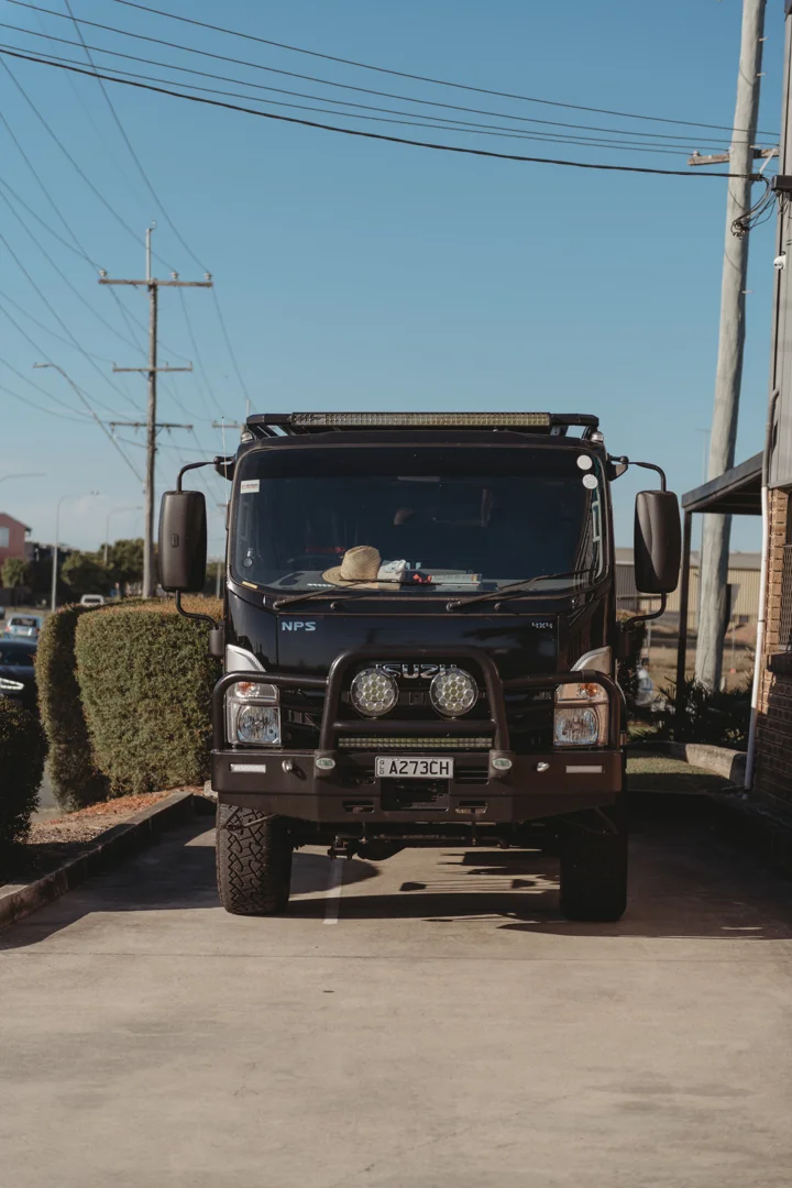 Four wheel drive prepared for touring with accessories fitted