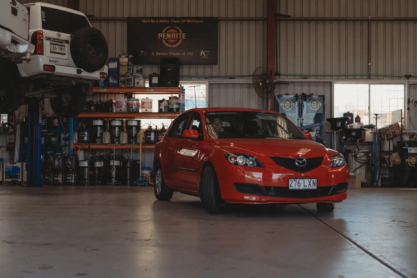 Vehicle receiving mechanical work at Aztech Automotive