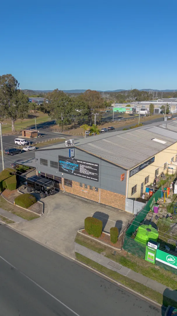 Aerial view of the Aztech Automotive workshop in Brendale